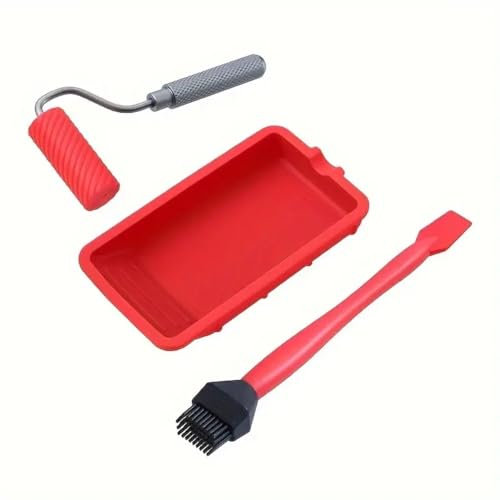 Rouleau de colle en silicone et plateau pour menuisier Kit applicateur de colle pour le travail du bois