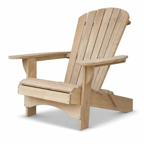 Original Dream-Chairs sedan 2007 Adirondack stol Comfort Folding av massiv ek som en byggsats väderbeständig hopfällbar trädgårdsstol för avkoppling utomhus, maximal belastning 170 kg