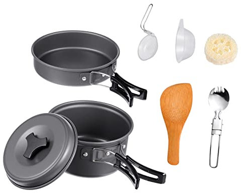 KOMBIUDA 1juego Utensilios De Cocina Portátiles para Acampada y Senderismo Kit De Cocina para Personas Accesorios De Camping