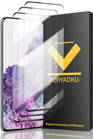 3 Stück Glas Folie Panzer Schutz für Samsung Galaxy S20 Plus / S20+ Schutzglas Displayfolie, Unterstützen Fingerabdruck-ID, 9H Härte, Blasenfest Installation, HD