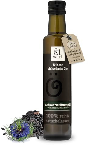 Ölwerk Bio Schwarzkümmelöl ungefiltert 1l – Ägyptisches Nigella Sativa Öl, kaltgepresst & mühlenfrisch – hoher Thymochinongehalt, naturrein & vegan – Made in Germany