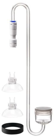 Generisch CO2 Diffusor 20/25/30/35/40cm Acrylglas inkl. Rücklaufventil u. 1-klick Aquarium (40cm)