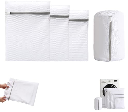 Durable Mesh Laundry Bag, 2025 New Honeycomb Laundry Mesh Wash Bags for Washing Machine, Lingerie Bags for Delicates Garment Bra Pant Sock (S+M+L+Bra bag)