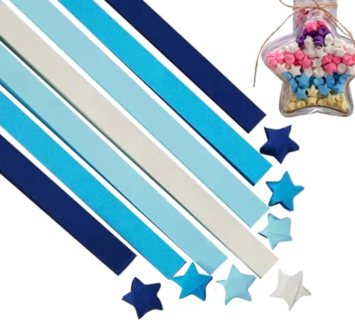 Pappersstjärnremsor, 1350 ark gradient stjärnpapper – sött tecknat