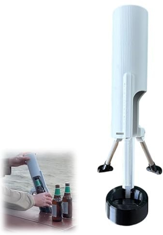 Décapsuleur automatique de bière - Décapsuleur de mortier amusant - Avec lanceur de capsules - Mains libres - Outil de retrait de bouchon à une touche pour la maison, le bar et les fêtes