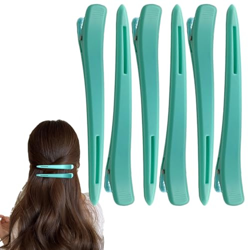 Juego de pinzas para el cabello con pico, pinzas para peinar el cabello | 6 pinzas para el pelo para peinar la sección, juego de pinzas portátiles para peinar el ca