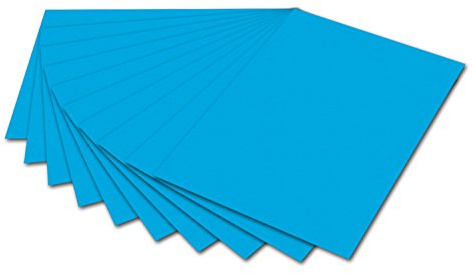 folia 6133 - Fotokarton Pazifik, 50 x 70 cm, 300 g/qm, 10 Bogen - zum Basteln und kreativen Gestalten von Karten, Fensterbildern und für Scrapbooking