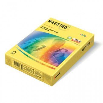 Papier 160 g mAESTRO rame de 250 feuilles a4 pour photocopieuse/imprimante à jet d'encre couleurs intenses - - kanariengelb