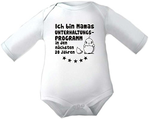 Kleiner Fratz Body Baby 1/1-Arm mit Druck ICH BIN MAMA`S UNTERHALTUNGSPROGRAMM... (Gr. 74/80) / 150030