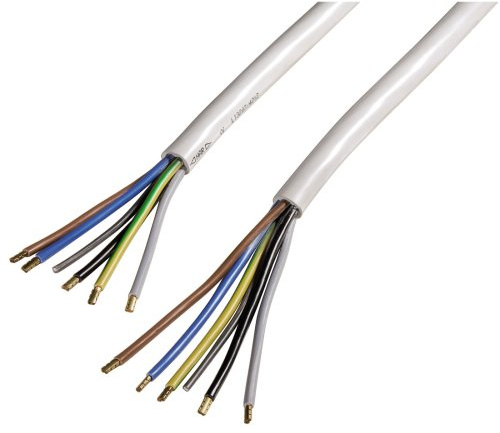 Xavax Herdanschlusskabel 1,5m, Herdanschlussleitung für Herdanschlussdose | Anschlusskabel für Elektroherd weiß, Herdkabel H05VV-F 5 x 2,5mm²