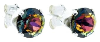 pewterhooter Women’s 925 Sterling Silver Stud Earrings (Volcano)