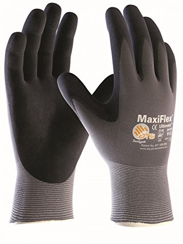 MaxiFlex 5er Pack Ultimate Arbeitshandschuhe, Montagehandschuhe (alle Größen), Größe:7 (S), schwarz/grau