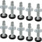 Gedotec adjustable furniture feet M8 adjustment screw height-adjustable galvanized steel | 10 pieces levelling feet - furniture screws with drive-in nut | M8 x 45 mm | load capacity: 300 kg