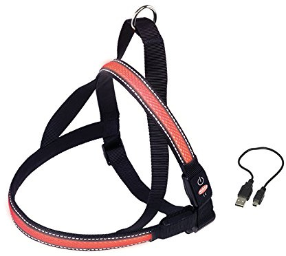 Nobby Norwegergeschirr Flash MESH, rot L: L: 70-85 cm + 52, B: 30 mm, 1 Stück
