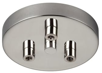 Feiss MPC03PN Transitional Three Light Multi-Port Canopy with Swag Hooks from Multi-Port Canopies Collection in Polished Nickel Finish,