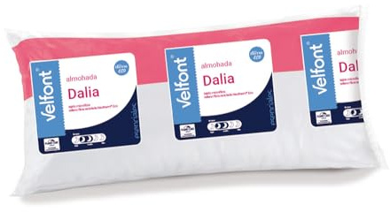 Velfont - Almohada Dalia 105 cm, Fibra Neotherm® con Tejido Microfibra de Firmeza Blanda