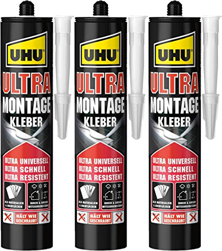 UHU - Ultra Montagekleber (3x Ultra Montagekleber 435 g)