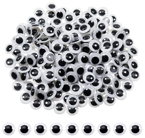 TOAOB 100 Pezzi Occhietti Adesivi per Lavoretti Occhi Adesivi in Plastica 10 mm Giocattolo Autoadesivi per all'Uncinetto Animali a Gancio Scrapbooking Fai da Te Artigianato
