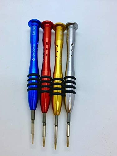 Olax 4x Magnetic Screwdrivers, Torx T3, T4, T5, 1.2 P5 Pentalobe for Macbook Pro, Air
