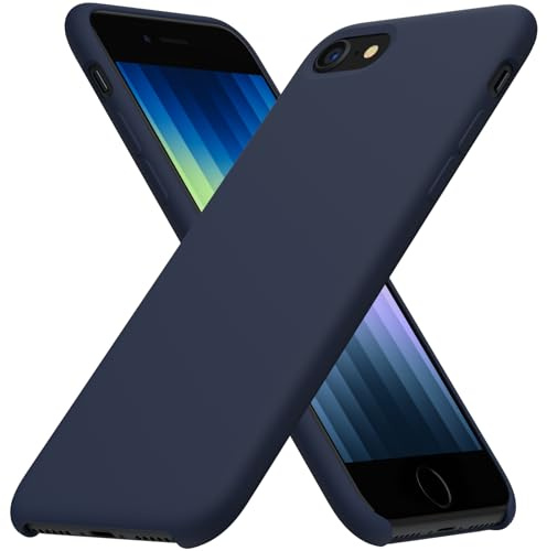 ORNARTO kompatibel mit iPhone SE 3 Silikon Case 2022 5G, iPhone 7/8/SE 2022 Hülle Ultra Dünne Flüssig Silikon Handyhülle Schutz für SE(2022)/SE(2020) 4,7 Zoll Mitternachtsblau