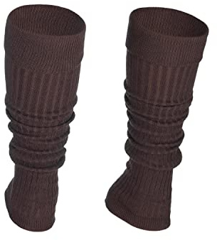 STEVEN Stulpen für Mädchen und Kinder - Braune Wadenwärmer aus Baumwolle, Beinstulpen, Leg Warmers - Geschenk für Junge Tänzer