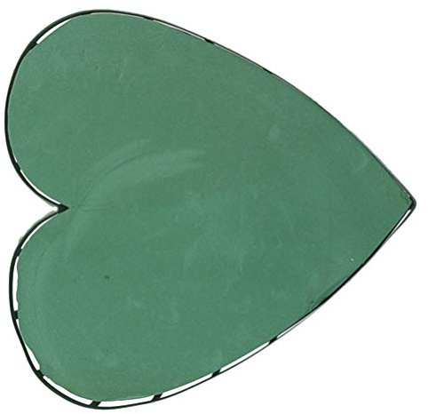HEALLILY Wedding Car Floral Mud Large Heart-Shaped Foam with Suction Cup 15.75X14.96In DIY Flower Arrangement Plate for Party Decoration