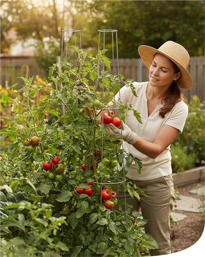 bellissa Tomaten Rankhilfe Spirale 3 Stück Metall verzinkt 175 cm | Wetterfestes Rankgitter für Gemüse, Gurken & Stangenbohnen Stabile Pflanzenstütze & Rankstäbe für den Garten