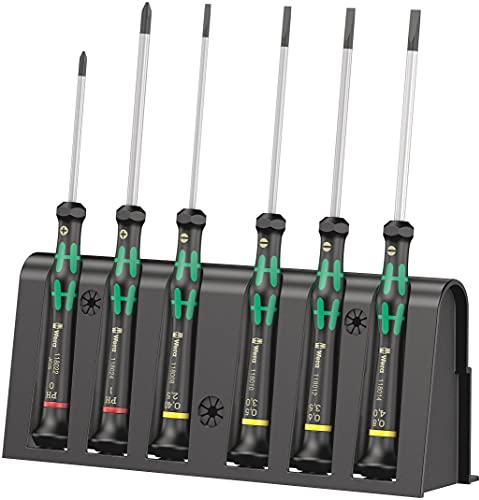 Wera Präzisions-Schraubendrehersatz, 6-teilig Schlitz, PHILLIPS®