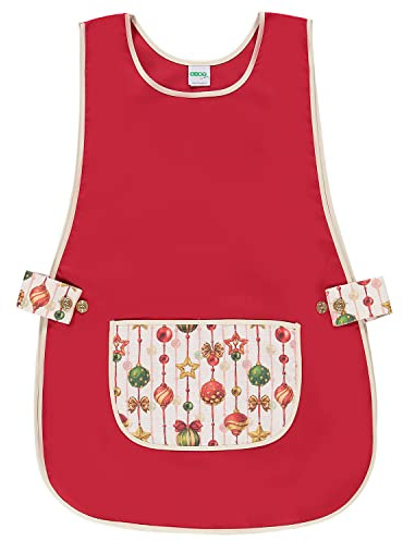 Siry Work Casacca Copriabito Donna Art. DALIA RENNE 35% Cotone 65% Poliestere MADE IN ITALY (Rosso-F52)