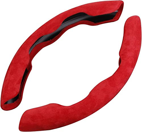 MAGII Auto Lenkradbezug für Peugeot 2008 3008 5008 Rifter Bipper RCZ, Wildleder Auto Lenkrad Schutzhülle Anti Rutsch Segmentierter Lenkrad Abdeckung, Atmungsaktive Lenkrad Booster Cover