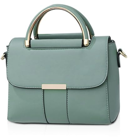 FANDARE Damen Handtaschen Elegant Handy Umhängetasche Crossbody Tasche PU Leder Schultertasche Frauen Handytasche zum Umhängen Schultertasche Portemonnaie Geldbörse Damentasche Grün