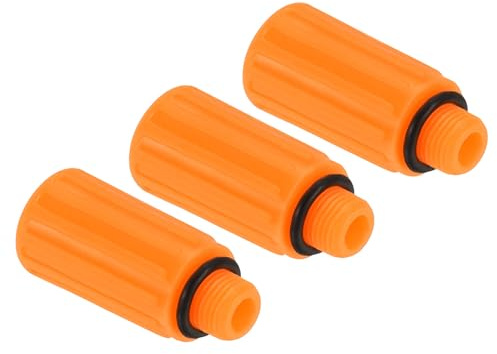 PATIKIL Aria Compressore Olio Tappo Connettore, 3pz 9mm Sostituzione Olio Riempire Sfiatatoio Ventola Coperchio per Compressore Aria, Giallo