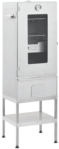Festnight Räucherofen Edelstahl Räucherschrank mit Holzspänen Smoker Metall Reifeschrank für Fisch Fleisch Würstchen Räucherzubehör Räucherkammer