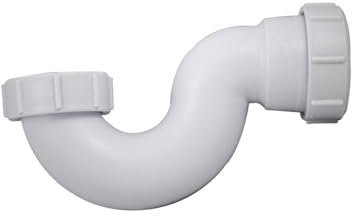 Sifone per vasca da bagno/doccia, 40 mm x 19 mm, bianco, conforme agli standard BS EN 274-1:2002
