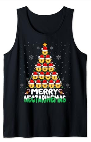 Nectarine Christmas Shirt Merry Nectarinemas Christmas Tree Tank Top