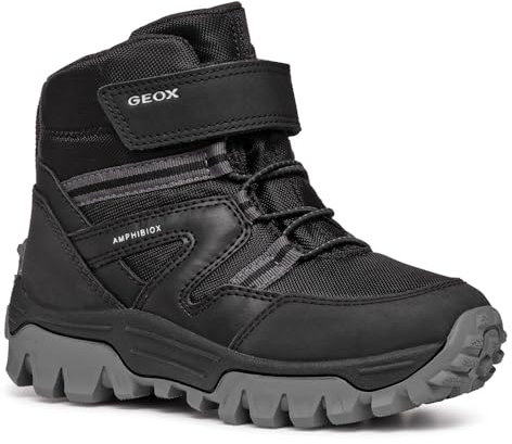 Geox J Himalaya Boy B ABX Ankle Boot, Black, 35 EU