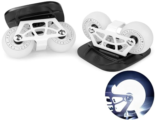 Freeskates with Metallic Surface, White Flashing Wheels, Dual Axle Distance Support, Suitable for Both Adults and Children's Roller Skating and Inline Skating ShoesDrift Board