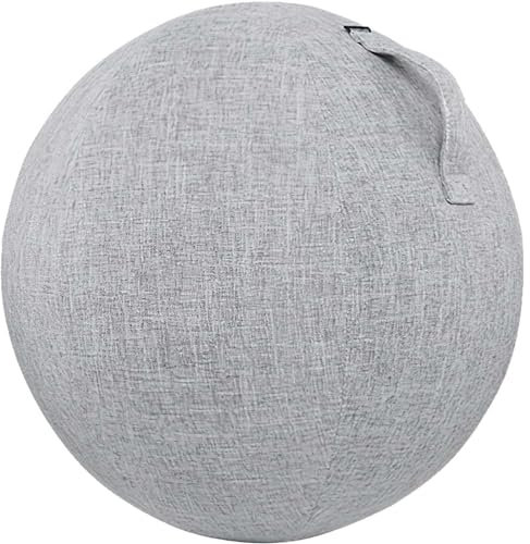 EUXCLXCL Yoga Ball HüLle Staubdicht Sitzball Abdeckung Dauerhaft Gymnastikball Bezug für Sitzball Fitnessball Faltbar Sitzbälle Stoff Bezug für Fitnessball Pilates Yogaball,B,65cm