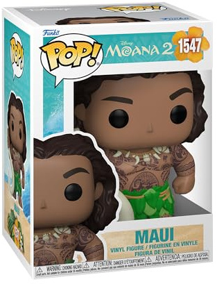 Funko POP! Disney: Moana 2 - Maui | Offizielles Cartoon/Animation Merch - Vinyl Sammelfigur als Regal Deko - Geschenkidee zum Geburtstag für Fans und Sammler