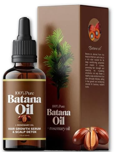 Batana Öl für Haare,100% Bio Batana Öl aus Honduras mit Rosmarin,Verbessert Hair und Skin Radiance Nourishment,Batana Haaröl für Frauen und Männer,30ML (1)