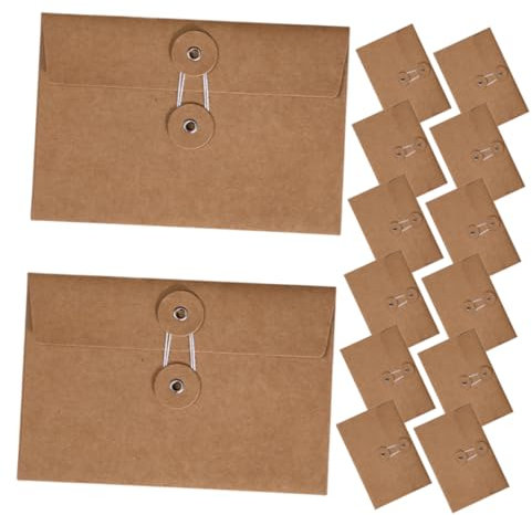 JEWEDECO 24stücke Vintage Briefumschläge Aus Kraftpapier Für Einladungen Grußkarten Und Briefe Wiederverwendbar Für Büro Und Zuhause