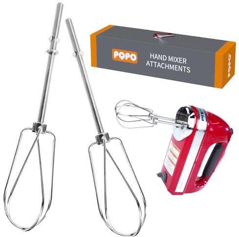 Batteurs à main Accessoires en acier inoxydable compatibles avec le batteur à main Kitchen Aid