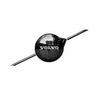 GWWXM Auto Emblèmes Autocollants pour Volvo XC60 2022 2023 2024,ABS Autoadhésive Voiture Grille de Calandre Logo Badge Insigne Personnalisées Auto Modification Accessoires Noir,B-Without Camera