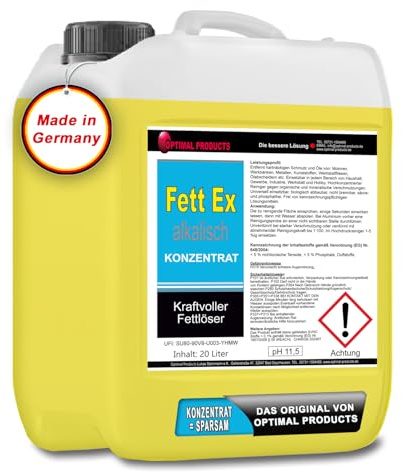 Fettlöser Fettentferner hoch alkalisch 1 X 20 Liter Kanister Eiweißlöser