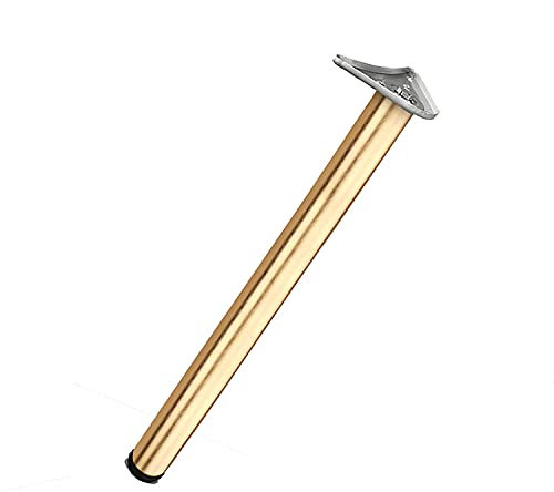 Verstellbares Edelstahl-Tischbein für Büro- und Küchentisch, gebürstetes Gold, robustes Möbelbein mit Höhenverstellung, 120 cm