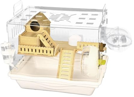 Clear Hamster Cage, Hamster Cage | Transparenter PET -Beobachtungskäfig | Rennmäuerunterkünfte, einfache Versammlung kleines Haustierhaus für Liebhaber, Familien