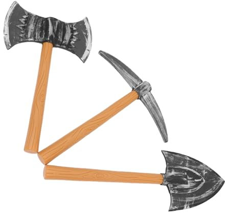 Milisten 3pezzi Piccone Finto in Plastica Trucco Prop Per Cosplay Halloween Oggetto Di Scena in Schiuma Finto Giocattolo Per Festa Carnevale Accessorio Per Ruolo Simulare