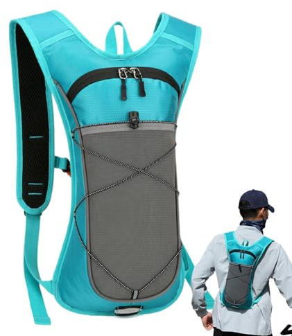 Mochila de hidratación – Tanque de agua portátil – Nylon ligero con bandas reflectantes, tanque y correas ajustables para cazar, correr, senderismo, moto y escalada