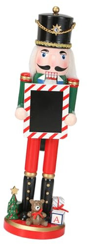 Zkydhbd Festival Schiaccianoci Soldato 39 cm Alto Artigianato Legno per Natale Classico Decorazioni Casa Charm Soldato Tradizionale