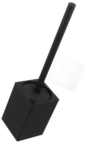 Veemoon Escobilla y Soporte para Inodoro 1 Set Sin Taladro Aluminio Espacial Negro Cepillo Limpiador Baño Doméstico Multiusos Limpieza Profunda Baño Hogar Oficinas Apartamentos